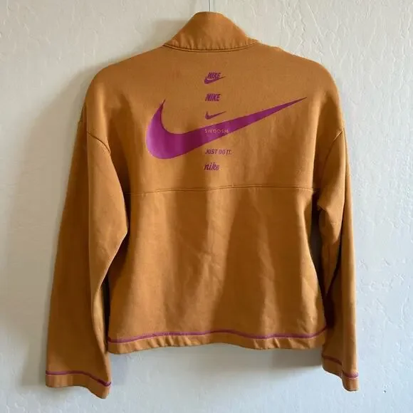 Nike Women's Sportswear Swoosh Half-ZIP Fleece Top - Picture 8 of 8